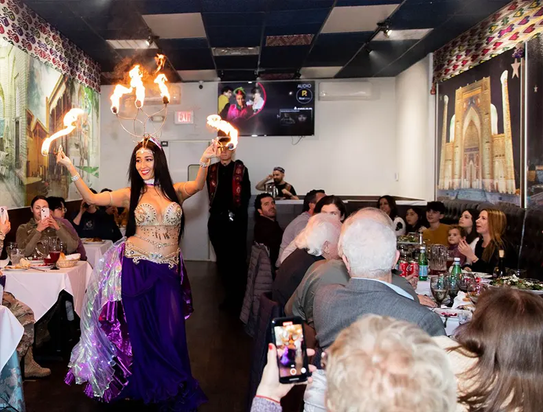 Belly dancer performing at Bubala Cafe & Grill